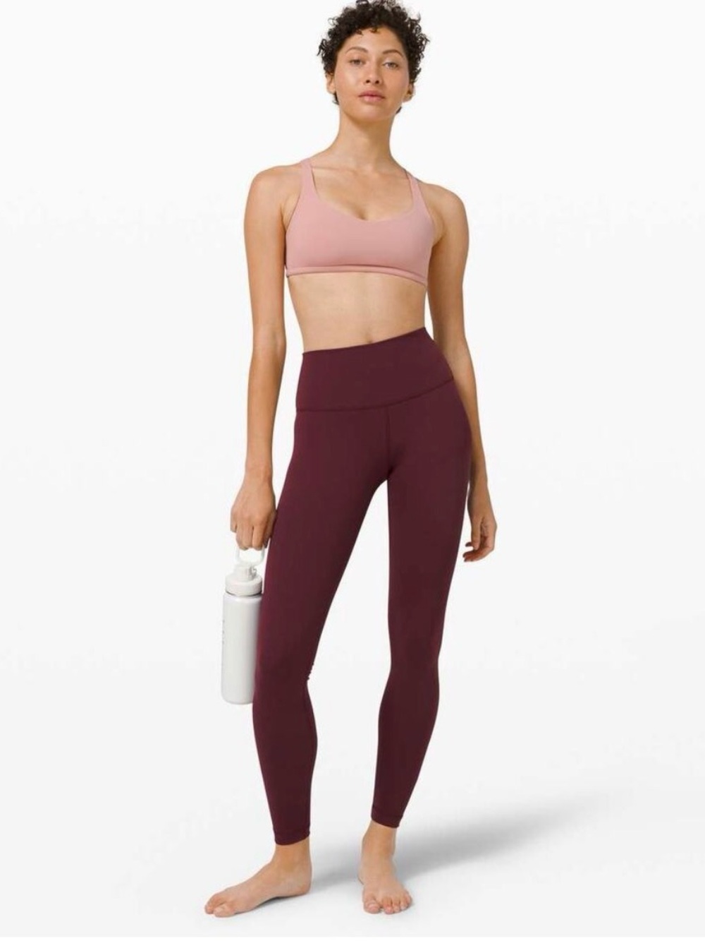 Lululemon Wunder Under maroon leggings size 6